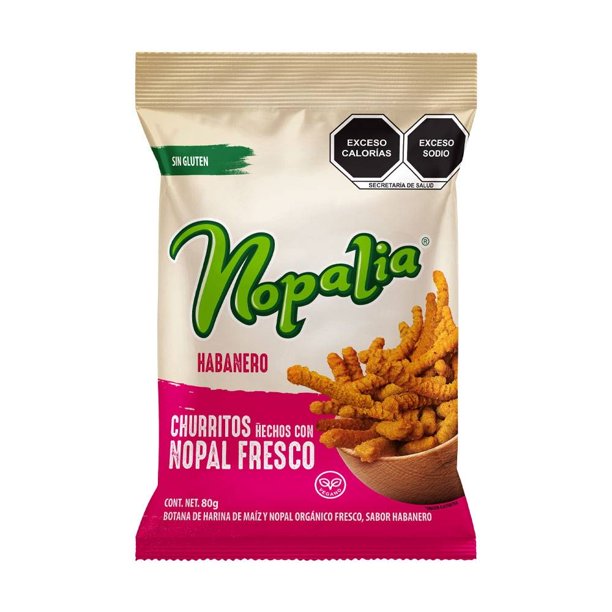 Churritos Nopalia habanero 80 g