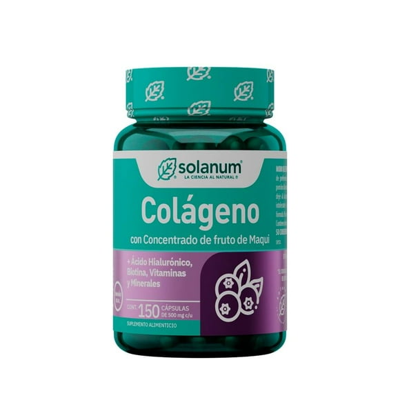 Suplemento alimenticio Solanum colágeno 150 cápsulas de 500 mg c/u