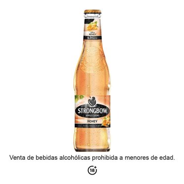 Bebida alcohólica Strongbow de manzana sabor a miel 330 ml