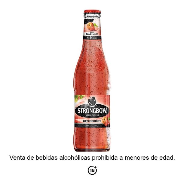 Bebida alcohólica Strongbow de manzana sabor a frutos rojos 330 ml