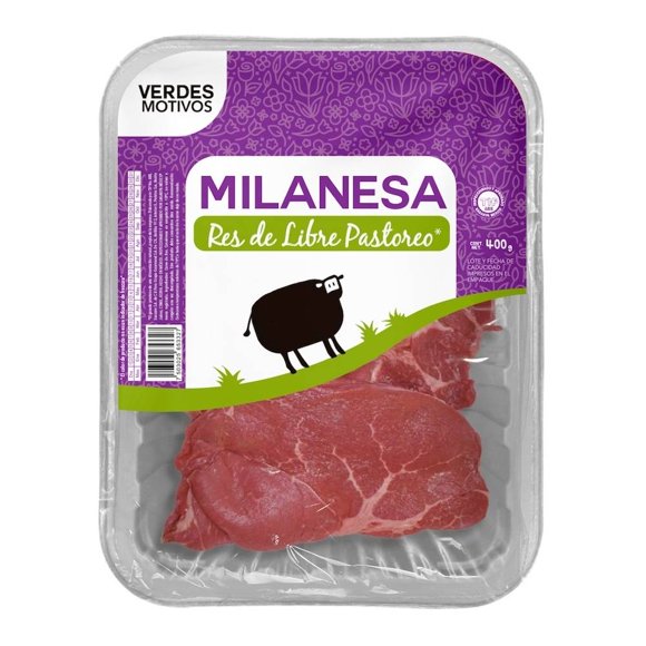 Milanesa de res Verdes Motivos libre pastoreo 400 g