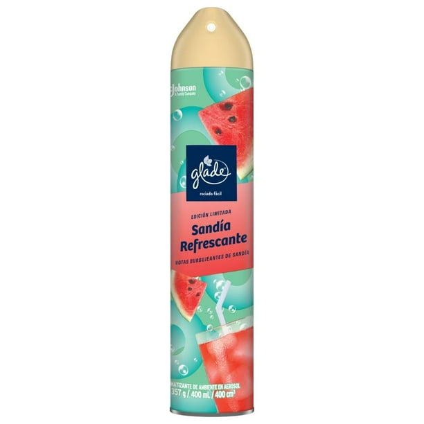 Aromatizante ambiental Glade en aerosol sandía refrescante 400 ml