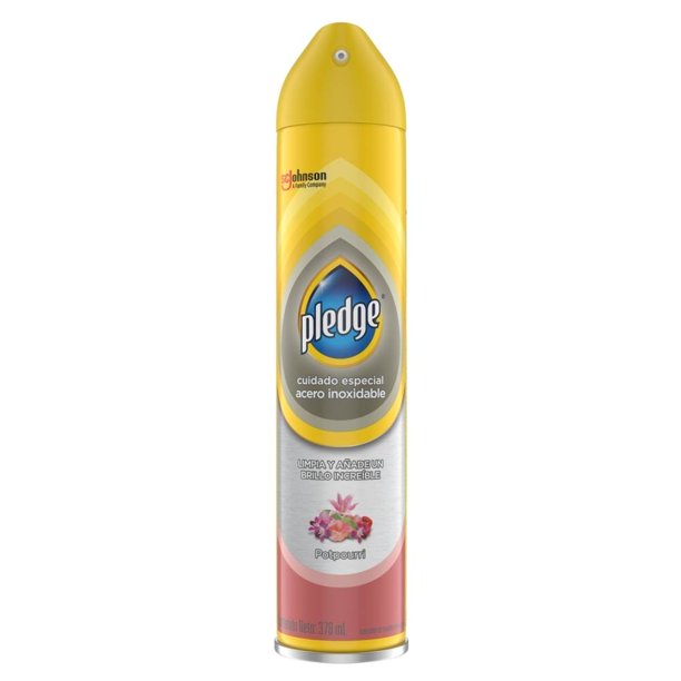 Limpiador Pulimentos Pledge Potpurri Acero Inoxidable Aerosol 378 ml