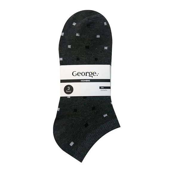 Tin George para Hombre, Cuadros y Líneas Multicolor 3 Pares Unitalla