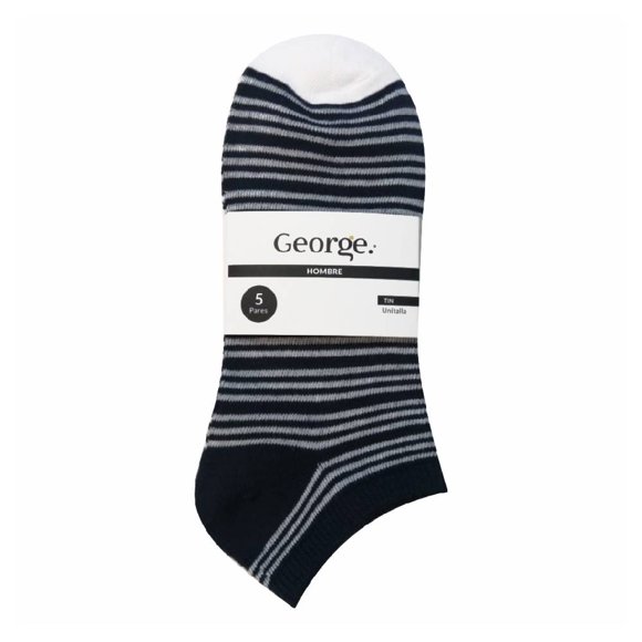 Tin George para Hombre, Multicolor Líneas 5 Pares Unitalla