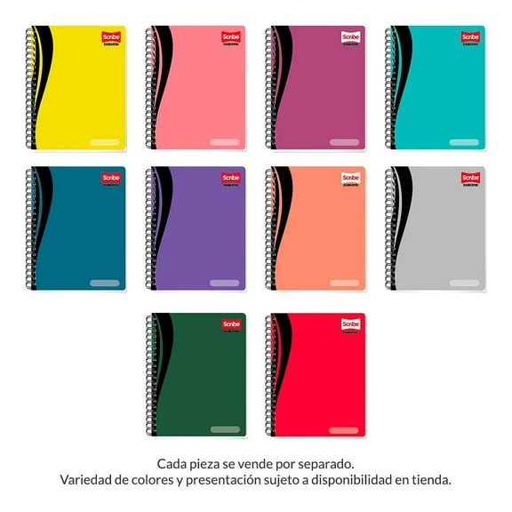 Cuaderno Profesional Scribe Elemental Cuadro Chico 100 Hojas Varios Colores 1 pza