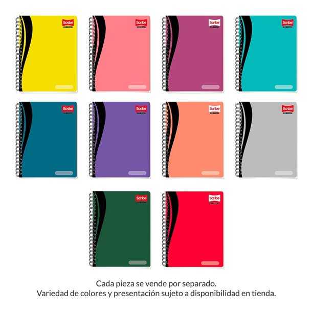 Cuaderno Profesional Scribe Elemental Cuadro Chico 100 Hojas Varios Colores 1 pza