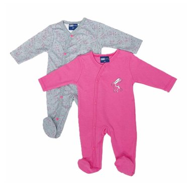 Mamelucos 725 Baby Niña Talla 12 Meses Conejita Rosa 2 Piezas
