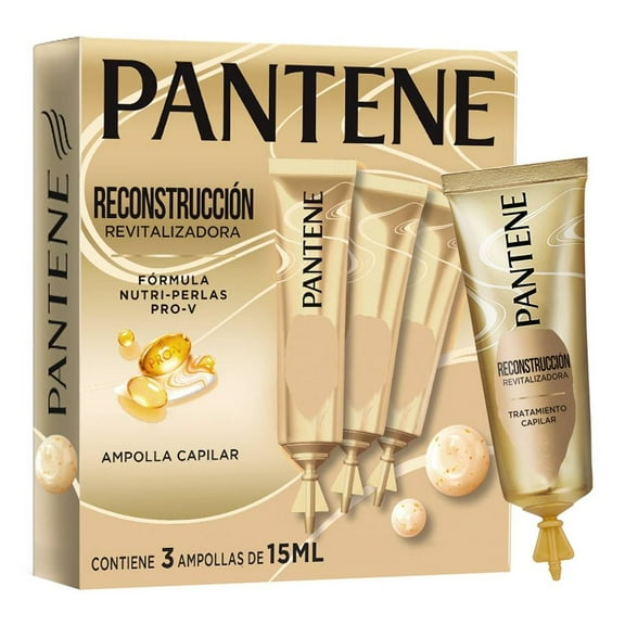 Ampolletas Pantene Pro-V Reconstrucción Revitalizadora con Perlas 3 pzas de 15 ml c/u