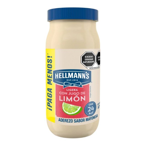 Mayonesa Hellmann's ligera con jugo de limón 507 g