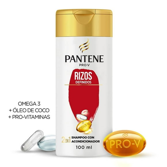 Shampoo 2 en 1 Pantene Pro V con acondicionador rizos definidos 100 ml