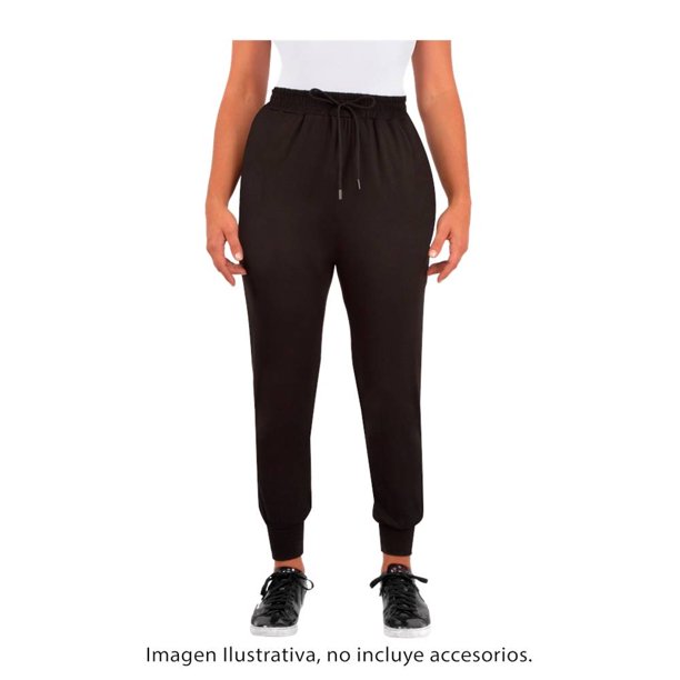 Jogger George para Mujer, con Bolsas Negro Talla CH