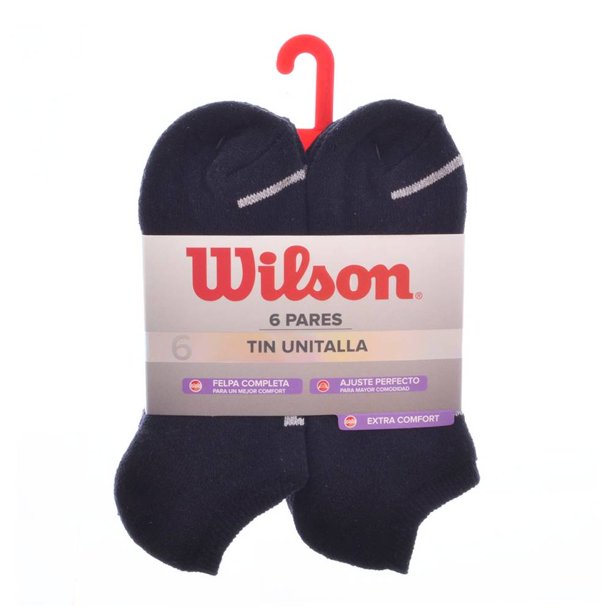 Tines Wilson para Mujer, Negro con Felpa 6 Pares Unitalla de 23 a 25 cm