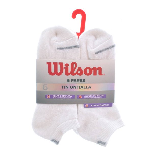 Tin Wilson para Mujer, Blanco 6 Pares Unitalla de 23 a 25 cm