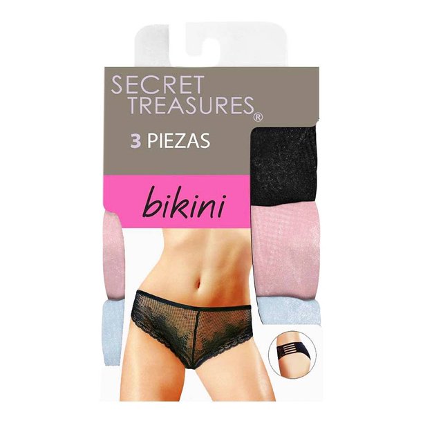 Bikini Secret Treasures para Mujer, Multicolor Liso Talla CH