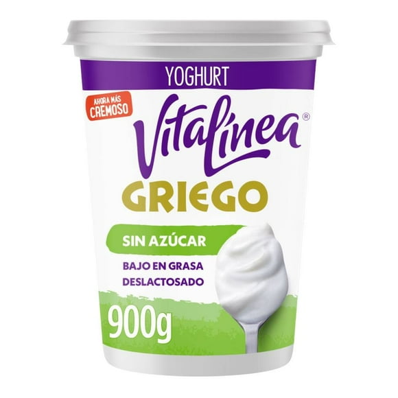 Yoghurt Griego Vitalínea natural sin azúcar 900 g