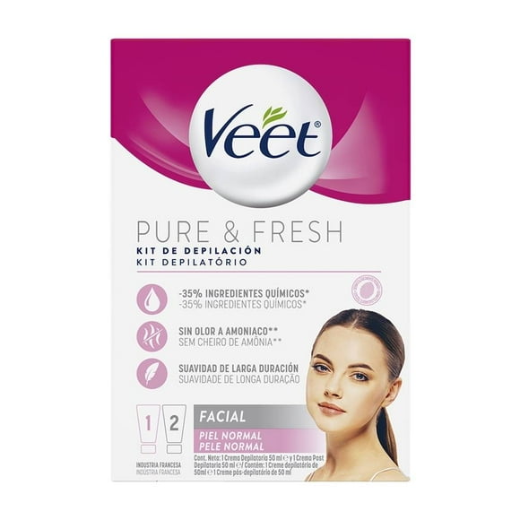 Kit de depilación Veet Pure & Fresh piel normal 50 ml + crema post depilación 50 ml