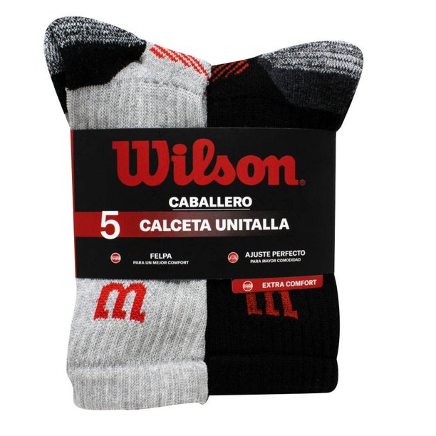 Calcetas Wilson para Hombre, Combinado 5 Pares Multicolor Unitalla