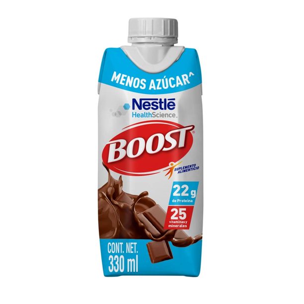 Suplemento Alimenticio Boost Menos Azúcar Sabor Chocolate 330ml c/u