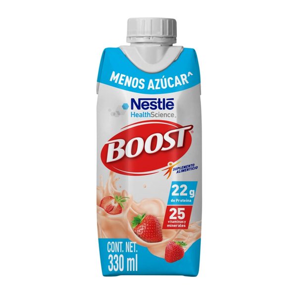 Suplemento Alimenticio Boost Menos Azúcar Sabor Fresa 330ml c/u