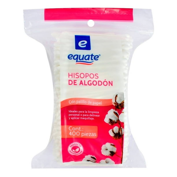 Hisopos de algodón Equate 400 pzas