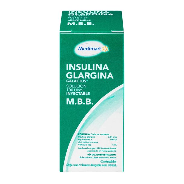Insulina Medimart Galactus Glar 100iu/Ml Fcoamp 10mL Walmart