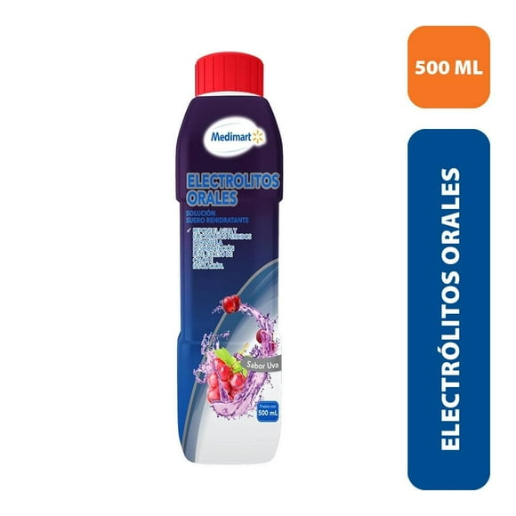 Electrólitos orales Medimart sabor uva de 500 ml