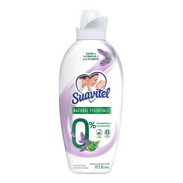 Suavizante acondicionador de telas Suavitel natural essentials extracto de lavanda y aloe 1.3 l