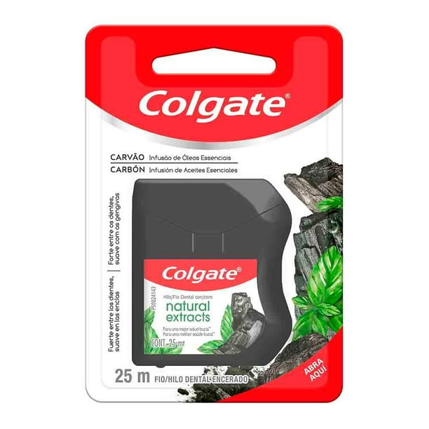 Hilo dental Colgate Natural Econtracts Charcoal 25 metros