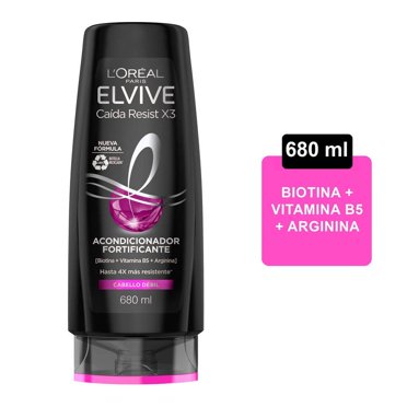 Acondicionador L'Oréal Elvive caída resist x3 cabello débil 680 ml