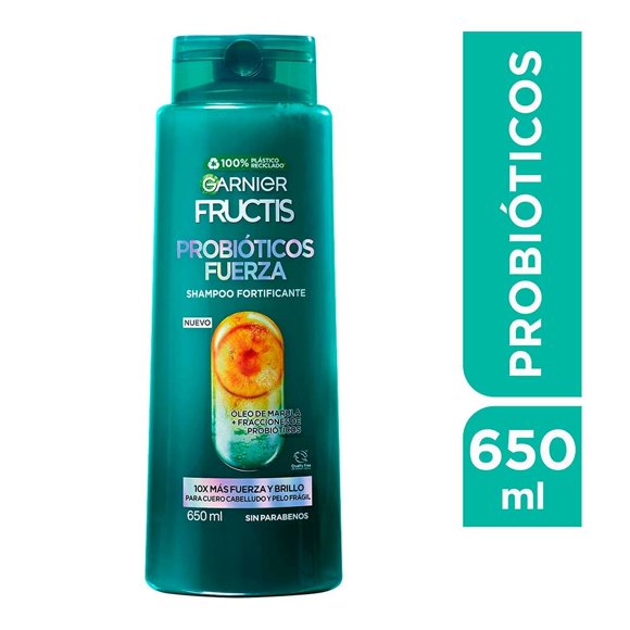 Shampoo Garnier Fructis probióticos fuerza 650 ml