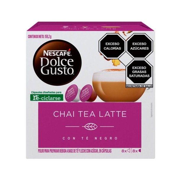 Cápsulas de té y leche Nescafé Dolce Gusto chai tea latte 16 pzas