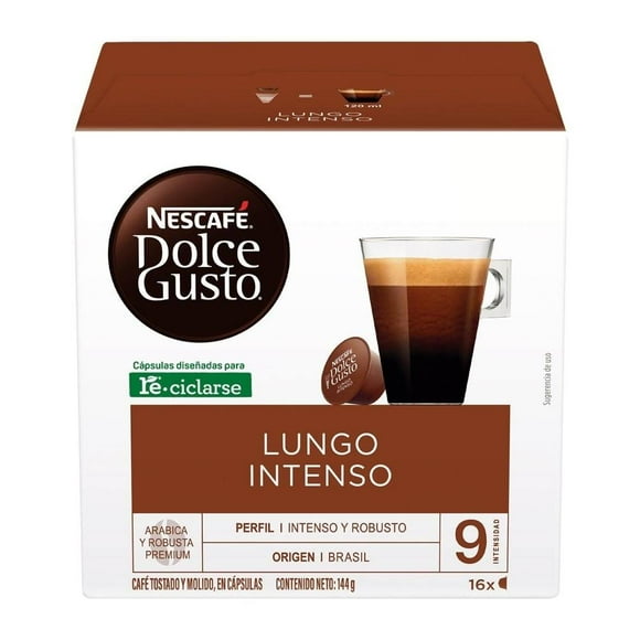 Cápsulas de café Nescafé Dolce Gusto lungo intenso 16 pzas