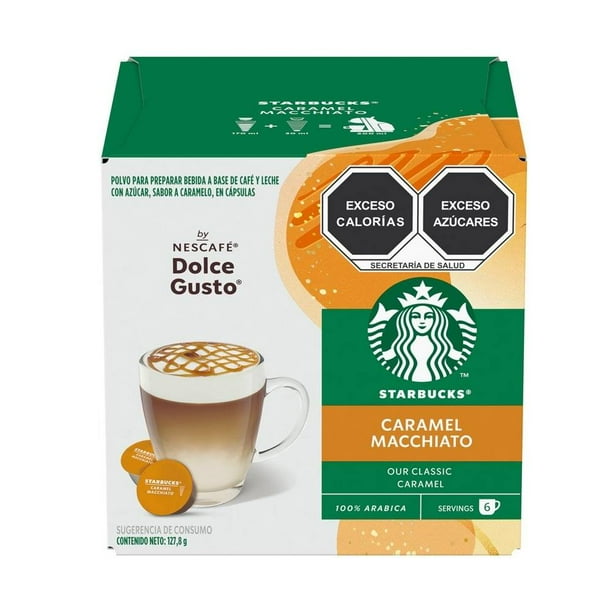 Cápsulas de café y leche Starbucks by Nescafé Dolce Gusto caramel macchiato 12 pzas