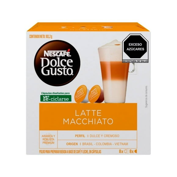 Cápsulas de café Nescafé Dolce Gusto latte macchiato 16 pzas