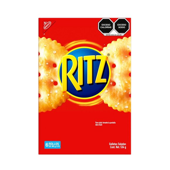 Galletas saladas Ritz 6 rollos de 89 g c/u