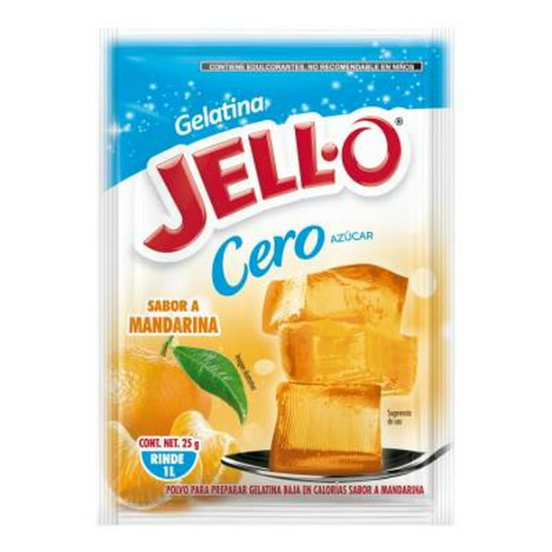 Polvo para preparar gelatina Jello light sabor mandarina 25 g