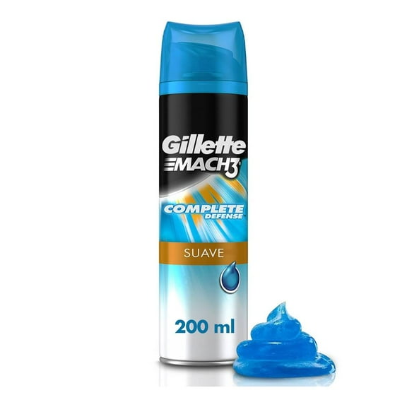 Gel para afeitar Gillette Mach3 Suave para rasurar con rastrillo para Hombre 200 ml