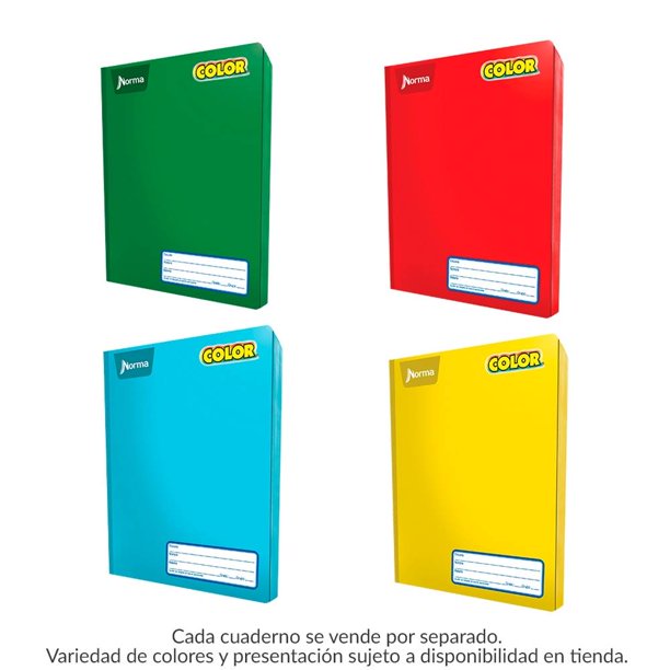 Cuaderno profesional Norma Color cosido raya 100 hojas varios colores 1pza