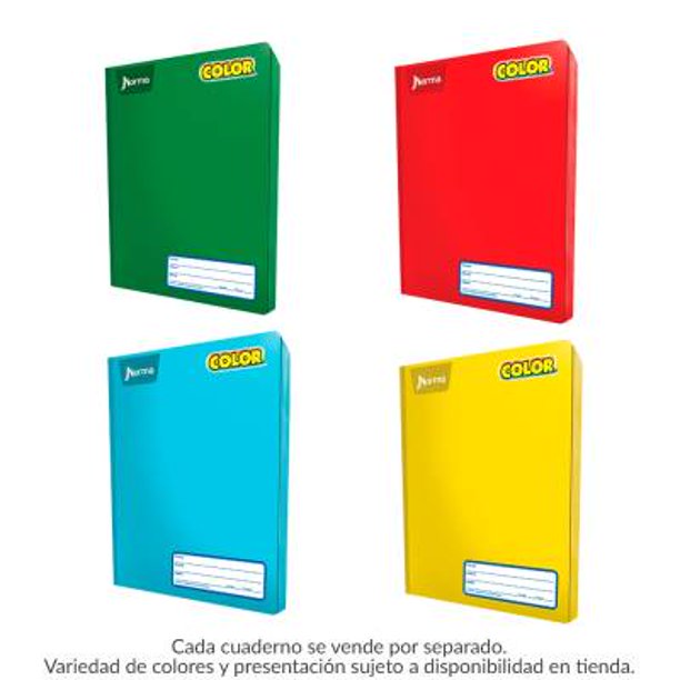 Cuaderno profesional Norma Color cosido cuadro grande 100 hojas varios colores 1pza