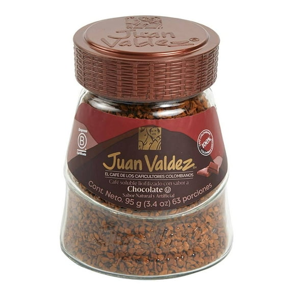 Café soluble Juan Valdez con sabor chocolate 95 g