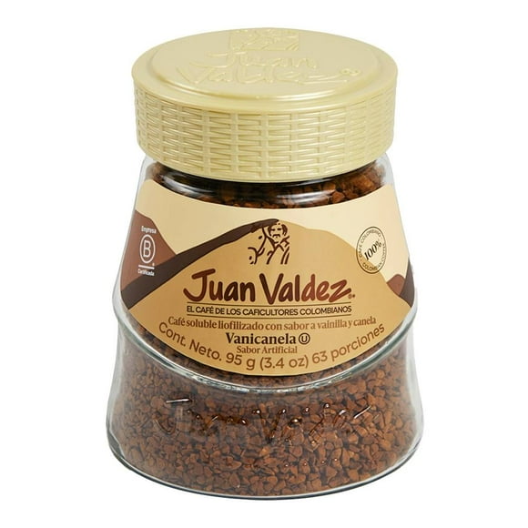 Café soluble Juan Valdez premium colombiano sabor vanicanela 95 g