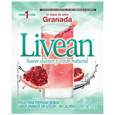 Bebida en polvo Livean sabor granada 7 g