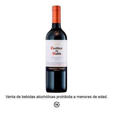 Vino Tinto Casillero del Diablo carmenere 750 ml