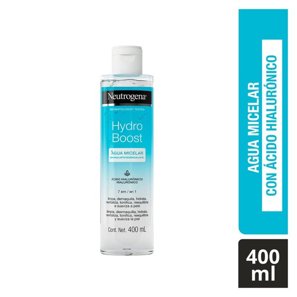 Agua micelar Neutrogena Hydro Boost desmaquillante con ácido hialurónico 7 en 1 de 400 ml