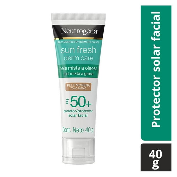 Protector solar Neutrogena Sunfresh facial FPS 50+ tono medio 40 g