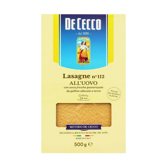 Lasagne De Cecco N°112 al huevo 500 g