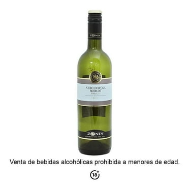 Vino Tinto Zonin Merlot Nero Davola 750 ml