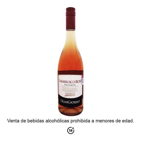 Vino Rosado Lambrusco OgniGiorno Dell Emilia Amabile Espumoso 750 ml