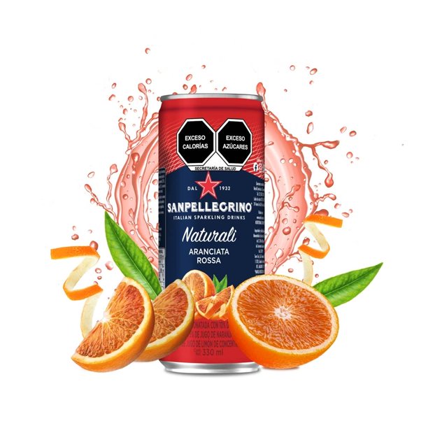 Bebida gasificada San Pellegrino Naturali aranciata rossa 330 ml